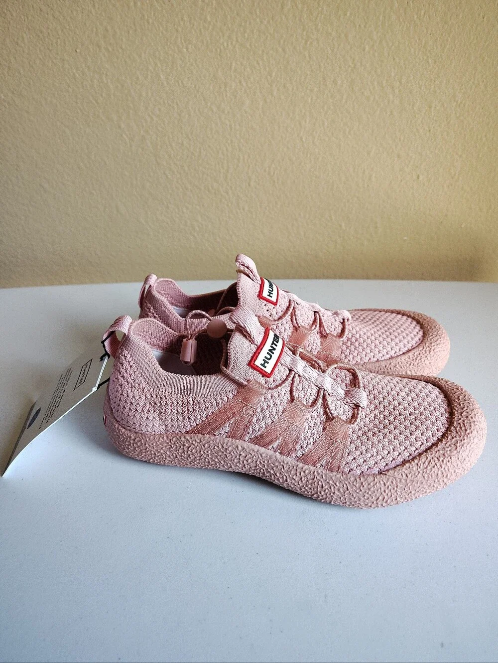 HUNTER Kids Vin Casual Slip-On Water Shoes Medium Pink Knit Size 3 NWT